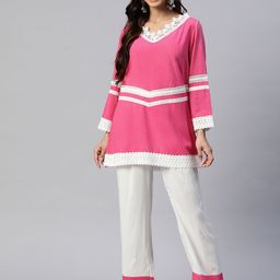 Nayam By Lakshita Colourblocked Tunic & Palazzos-57