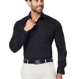 Raymond Black Cotton Classic Fit Shirts-image-99