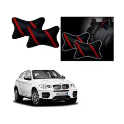 Auto Pearl Strip Red Car Neck Cushion/Neck Pillow Compatible with BMW X5-image-32