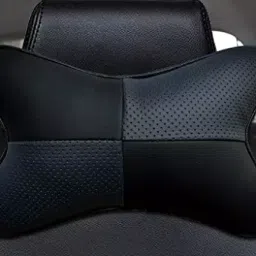 Auto Pearl Black Grey Chess Designer Car Neck Cushion/Neck Pillow Compatible with Eon image 4
