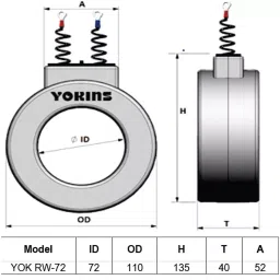 Yokins Current Transformer 1500/5A Range For Ammeter, RW72-1500A.5-15VA-1.0 image 5
