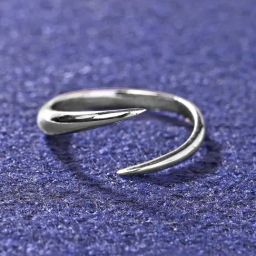 Clara 92.5 Sterling Silver Minimal Daily wear Adjustable Thumb Band Finger Ring for Women & Girls-10