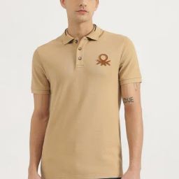 United Colors Of Benetton Beige Regular Fit Polo T-Shirt-picture-10