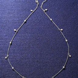 Clara 92.5 Sterling Silver Rhodium-Plated Daily Wear Charm Minimal Necklace Chain-image-28