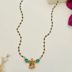 Abdesigns Gold-Tone Plated Kemp Stone Studded Temple Mangalsutras-image-48