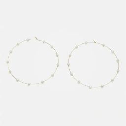 Sohi Gold Plated Pearls Hoop Earrings-image-59