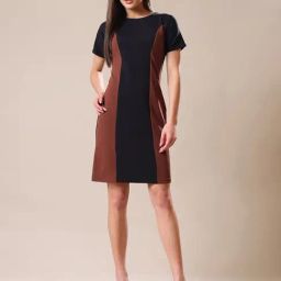 PURVAJA Black Color-Block Dress-picture-6