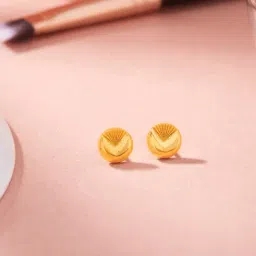 P.N.Gadgil Jewellers 18K Pure Form Stud Gold Earring for Kids-picture-26