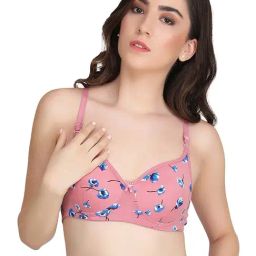 AROUSY Pink Cotton Printed T-Shirt Bra-picture-31