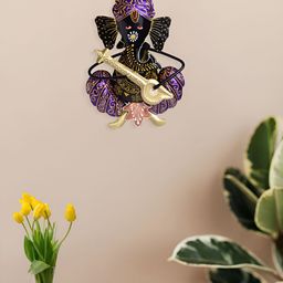 Golden Peacock Purple & Black Lord Ganesh Wall Hanging-14