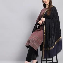 Monte Carlo Navy Floral Print Shawl-picture-43