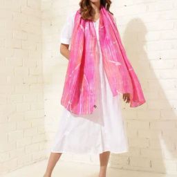 Fabindia Pink Printed Dupatta-picture-6