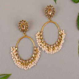 Jewelz Trendy Dangler Earrings Embellished With Small Pearls for Girls & Women-32