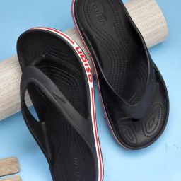 Asian Men SAFARI-04 Black Flip Flops-image-13