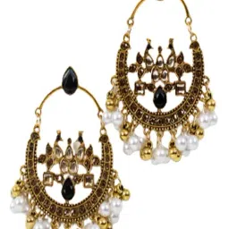 Jewelz Stylish Chand Bali Embellished With Small Pearls for Girls & Women-image-79