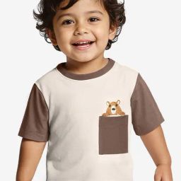 The Souled Store Boys Mocha Mousse Mocha Mousse Cotton T-Shirts-image-95