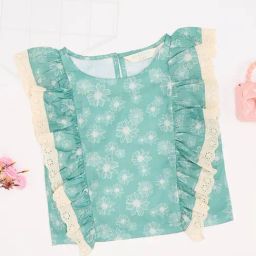 Akkriti by Pantaloons Girls Akkriti by Pantaloons Turquoise Top-image-11