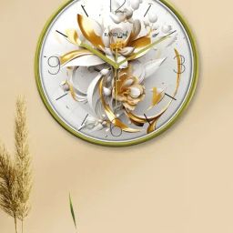 Random Black & White Printed Traditional Round Shaped Wall Clock-picture-4