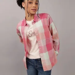 American Eagle Outfitters Pink Chequered Shirt-picture-19