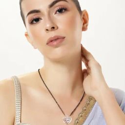 Abdesigns Rose-Gold Tone Pearl American Diamond-Studded & Beaded Mangalsutras-8