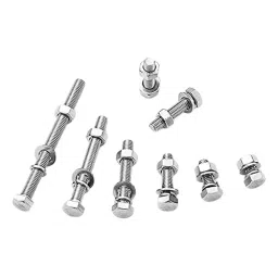 Generic 60mm Hex Head Bolt With Nut-Pack of 10-9