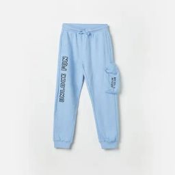 Fame Forever by Lifestyle Kids Blue Printed Jogger Fit Trackpants-image-86