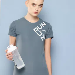 Slazenger Women Printed Running T-shirt with Reflective Detail-image-27