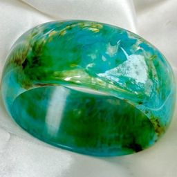 A little Extra Green Plastic Bangle-26