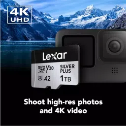 Lexar High-Performance microSDXC Memory Card 1 TB UHS-I with SD Adapter, SILVER PLUS image 3