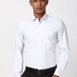 Peter England Men Spread Collar Vertical Striped Cotton Slim Fit Casual Shirt-image-91
