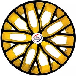 Auto Pearl BY57 R14 r 35.56 cm (14 Inch) ess Type Wheel Hubcap with Retention Ring Glossy Black Yellow Wheel Cover for Universal for Car Universal for Car (Set of 4)-image-83