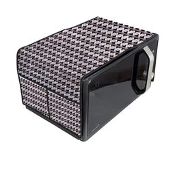 The Furnishing Tree Waterproof and Dustproof PVC Microwave Oven Top Cover with 4 Utility Pockets Sy-image-3