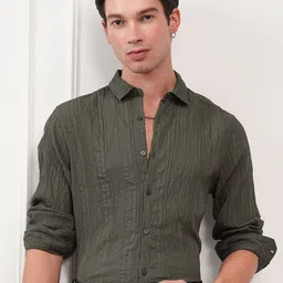 HIGHLANDER Men Comfort Slim Fit Shirt-image-71