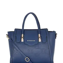 Giordano Navy Textured Handbag-7