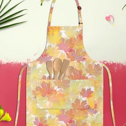 ArtzFolio Kids White & Yellow Printed Cotton Aprons-5