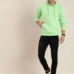 HERE&NOW Solid Long Sleeves Hooded Sweatshirt-image-32