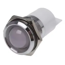 RS PRO White Panel Mount Indicator , Mounting Hole Size 22 mm, Termination Type Solder Tab, Model No 209541-17