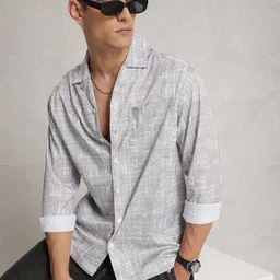 WROGN Oversized Printed Drop-Shoulder Sleeves Casual Shirt-picture-45
