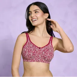 Nykd by Nykaa Delicate Floral Printed Encircled Bra-Maroon-NYB275-picture-31