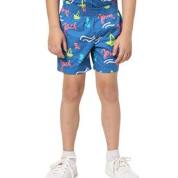 Jack & Jones Junior Mid Thigh Shorts Multi Print - Blue-image-56