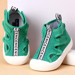 Cute Walk by Babyhug Casual Shoes with Velcro - Green-image-80