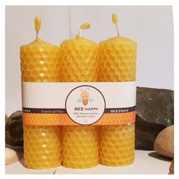 Pratha Naturals Pure Beeswax Hand Rolled Candle Pack of 3 -105 g-9