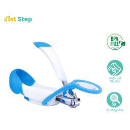 1st Step Easy Grip Baby Nail Clipper With Magnifying Glass - Blue-image-39