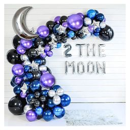 Special You 2nd Birthday Decoration DIY Combo kit Star & Moon Foil balloons Multicolor- 74 Items-image-72