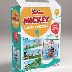 Popcorn Games Disney Junior Mickey Book & Puzzles Up and Away 1 Book - 60 Piece-picture-12