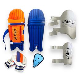 Airic Premium Batting Gloves Leg Guard Groin Arm & Thigh Cricket Guard Combo-image-78