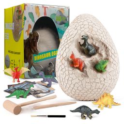 Zyamalox Dino Egg Dig Kit: Educational Science Activities for Kids 3-12 Years - 1 Jumbo Egg with 6 Surprise Dinosaurs STEM Toy Gift for Boys and Girls-28
