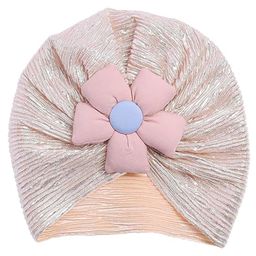 THE LITTLE LOOKERS Floral Detailed Soft Turban Cap - Baby Pink-image-87