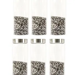 Femora Borosilicate Glass Screw Jar With Steel Lid, 550 ml, Set of 6-picture-22