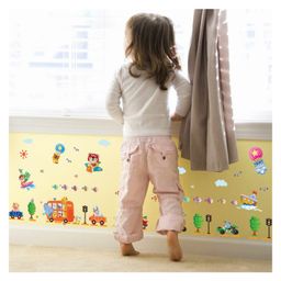 JAAMSO ROYALS Cartoon Cars Child Room Wall Sticker for Home Décor (45 CM X 60 CM)-image-65